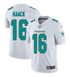 Men's Nike Miami Dolphins #16 Matt Haack White Vapor Untouchable Limited Player NFL Jersey
