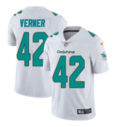 Youth Nike Miami Dolphins #42 Alterraun Verner White Vapor Untouchable Limited Player NFL Jersey