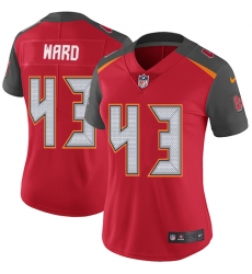Women's Nike Tampa Bay Buccaneers #43 T.J. Ward Red Team Color Vapor Untouchable Limited Player NFL Jersey
