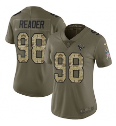 Women's Nike Houston Texans #98 D.J. Reader Limited Olive/Camo 2017 Salute to Service NFL Jersey