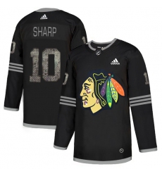 Men's Adidas Chicago Blackhawks #10 Patrick Sharp Black Authentic Classic Stitched NHL Jersey