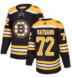 Men's Adidas Boston Bruins #72 Frank Vatrano Authentic Black Home NHL Jersey