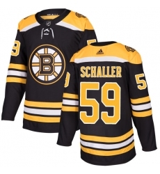 Men's Adidas Boston Bruins #59 Tim Schaller Authentic Black Home NHL Jersey