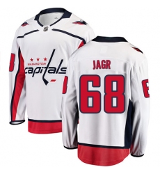 Men's Washington Capitals #68 Jaromir Jagr Fanatics Branded White Away Breakaway NHL Jersey