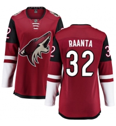 Women's Arizona Coyotes #32 Antti Raanta Fanatics Branded Burgundy Red Home Breakaway NHL Jersey