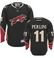Women's Reebok Arizona Coyotes #11 Brendan Perlini Authentic Black Third NHL Jersey