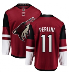 Youth Arizona Coyotes #11 Brendan Perlini Fanatics Branded Burgundy Red Home Breakaway NHL Jersey