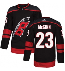 Youth Adidas Carolina Hurricanes #23 Brock McGinn Premier Black Alternate NHL Jersey