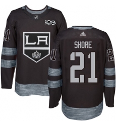 Men's Adidas Los Angeles Kings #21 Nick Shore Premier Black 1917-2017 100th Anniversary NHL Jersey