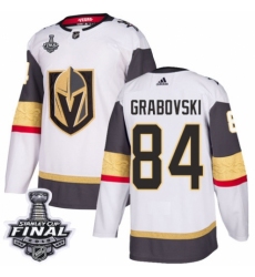 Women's Adidas Vegas Golden Knights #84 Mikhail Grabovski Authentic White Away 2018 Stanley Cup Final NHL Jersey