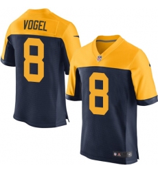Men's Nike Green Bay Packers #8 Justin Vogel Elite Navy Blue Alternate NFL Jersey
