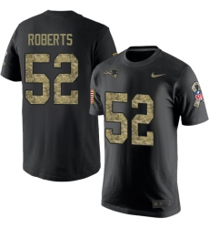 Nike New England Patriots #52 Elandon Roberts Black Camo Salute to Service T-Shirt