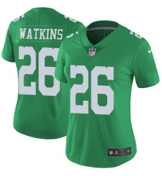 Women's Nike Philadelphia Eagles #26 Jaylen Watkins Limited Green Rush Vapor Untouchable NFL Jersey
