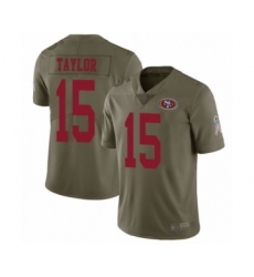 Youth San Francisco 49ers #15 Trent Taylor Limited Olive 2017 Salute to Service Football Jersey