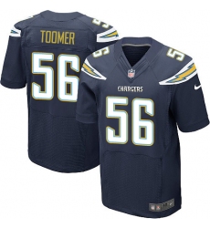Men's Nike Los Angeles Chargers #56 Korey Toomer Elite Navy Blue Team Color NFL Jersey