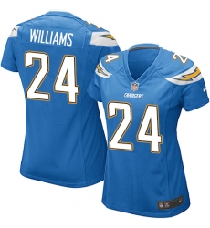 Women's Nike Los Angeles Chargers #24 Trevor Williams Game Electric Blue Alternate NFL Jersey