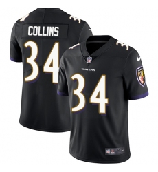 Youth Nike Baltimore Ravens #34 Alex Collins Black Alternate Vapor Untouchable Limited Player NFL Jersey