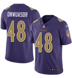 Youth Nike Baltimore Ravens #48 Patrick Onwuasor Limited Purple Rush Vapor Untouchable NFL Jersey
