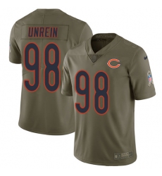 Youth Nike Chicago Bears #98 Mitch Unrein Limited Olive 2017 Salute to Service NFL Jersey
