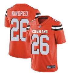 Men's Nike Cleveland Browns #26 Derrick Kindred Orange Alternate Vapor Untouchable Limited Player NFL Jersey