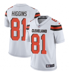 Men's Nike Cleveland Browns #81 Rashard Higgins White Vapor Untouchable Limited Player NFL Jersey