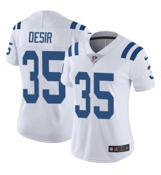Women's Nike Indianapolis Colts #35 Pierre Desir White Vapor Untouchable Limited Player NFL Jersey