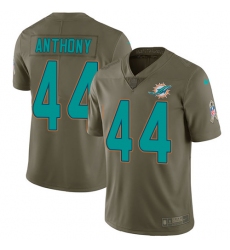 Youth Nike Miami Dolphins #44 Stephone Anthony Limited Olive 2017 Salute to Service NFL Jersey