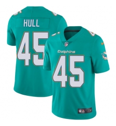Youth Nike Miami Dolphins #45 Mike Hull Aqua Green Team Color Vapor Untouchable Limited Player NFL Jersey