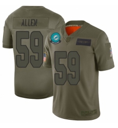 Men's Miami Dolphins #59 Chase Allen Limited Camo 2019 Salute to Service Football Jersey