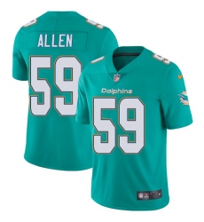 Men's Nike Miami Dolphins #59 Chase Allen Aqua Green Team Color Vapor Untouchable Limited Player NFL Jersey