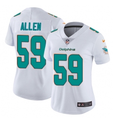 Women's Nike Miami Dolphins #59 Chase Allen White Vapor Untouchable Limited Player NFL Jersey
