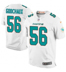 Men's Nike Miami Dolphins #56 Davon Godchaux Elite White NFL Jersey