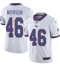Men's Nike New York Giants #46 Calvin Munson Elite White Rush Vapor Untouchable NFL Jersey