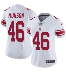 Women's Nike New York Giants #46 Calvin Munson White Vapor Untouchable Limited Player NFL Jersey