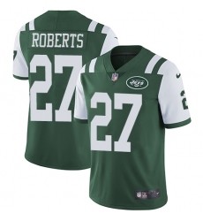 Youth Nike New York Jets #27 Darryl Roberts Green Team Color Vapor Untouchable Limited Player NFL Jersey