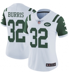 Women's Nike New York Jets #32 Juston Burris White Vapor Untouchable Limited Player NFL Jersey