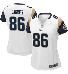 Women's Nike Los Angeles Rams #86 Derek Carrier Game White NFL Jersey