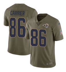 Youth Nike Los Angeles Rams #86 Derek Carrier Limited Olive 2017 Salute to Service NFL Jersey