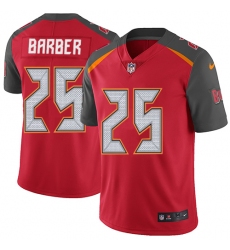 Men's Nike Tampa Bay Buccaneers #25 Peyton Barber Red Team Color Vapor Untouchable Limited Player NFL Jersey
