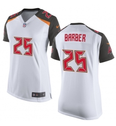 Women's Nike Tampa Bay Buccaneers #25 Peyton Barber Game White NFL Jersey