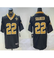 Men's New Orleans Saints #22 Rashid Shaheed Black With Team 2024 Vapor Limited Stitched Jersey