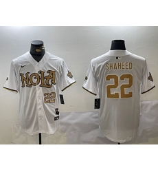 Men's New Orleans Saints #22 Rashid Shaheed White Cool Base Stitched Baseball Jerseys