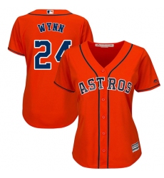 Women's Majestic Houston Astros #24 Jimmy Wynn Replica Orange Alternate Cool Base MLB Jersey