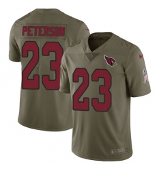 Men's Nike Arizona Cardinals #23 Adrian Peterson Limited Olive 2017 Salute to Service NFL Jersey