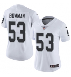 Women's Nike Oakland Raiders #53 NaVorro Bowman White Vapor Untouchable Limited Player NFL Jersey