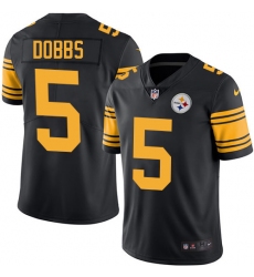 Youth Nike Pittsburgh Steelers #5 Joshua Dobbs Limited Black Rush Vapor Untouchable NFL Jersey