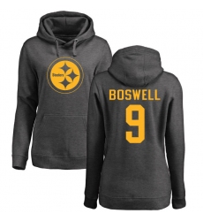 NFL Women's Nike Pittsburgh Steelers #9 Chris Boswell Ash One Color Pullover Hoodie