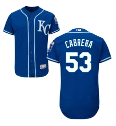 Men's Majestic Kansas City Royals #53 Melky Cabrera Blue Flexbase Authentic Collection MLB Jersey