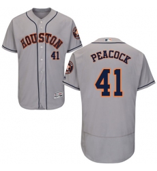 Men's Majestic Houston Astros #41 Brad Peacock Grey Flexbase Authentic Collection MLB Jersey