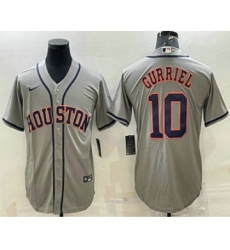 Men's Houston Astros #10 Yuli Gurriel Grey Stitched MLB Cool Base Nike Jersey